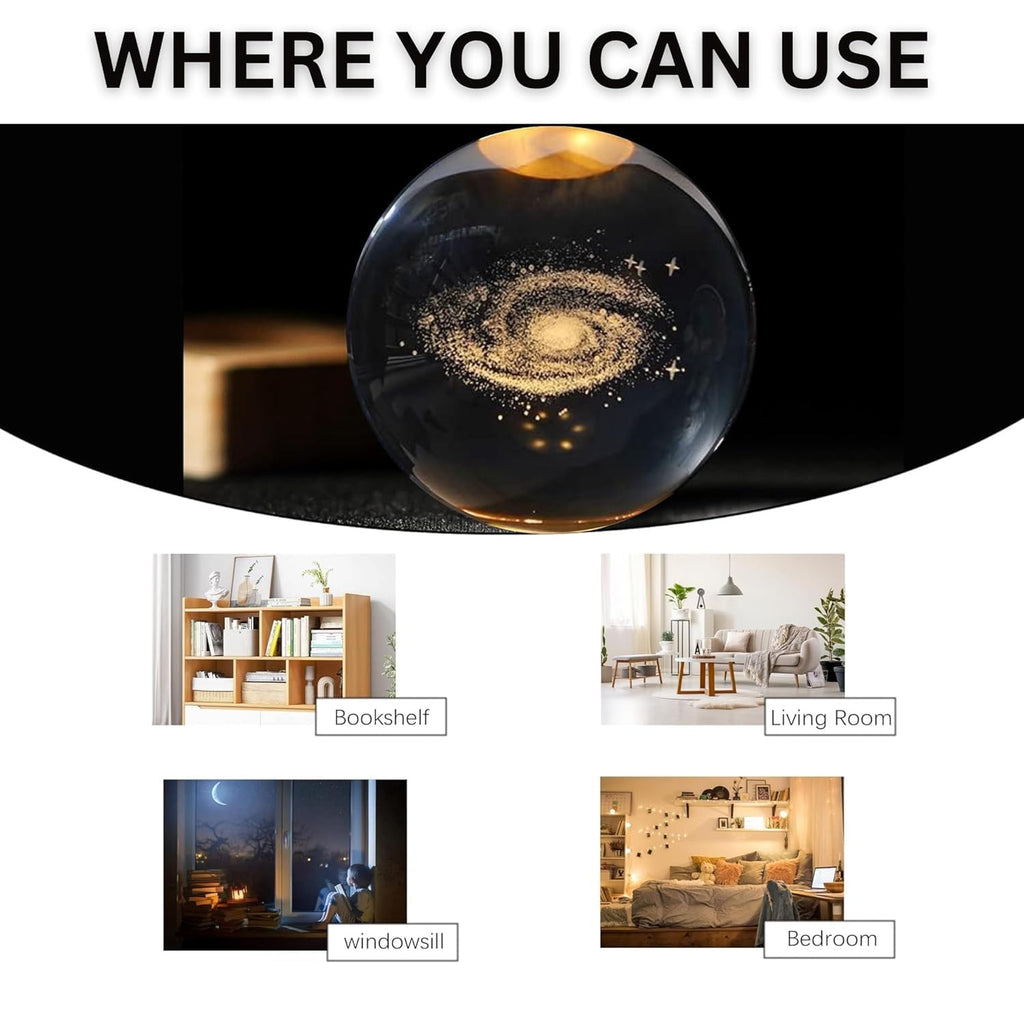 Galaxy Crystal Ball Night Lamp