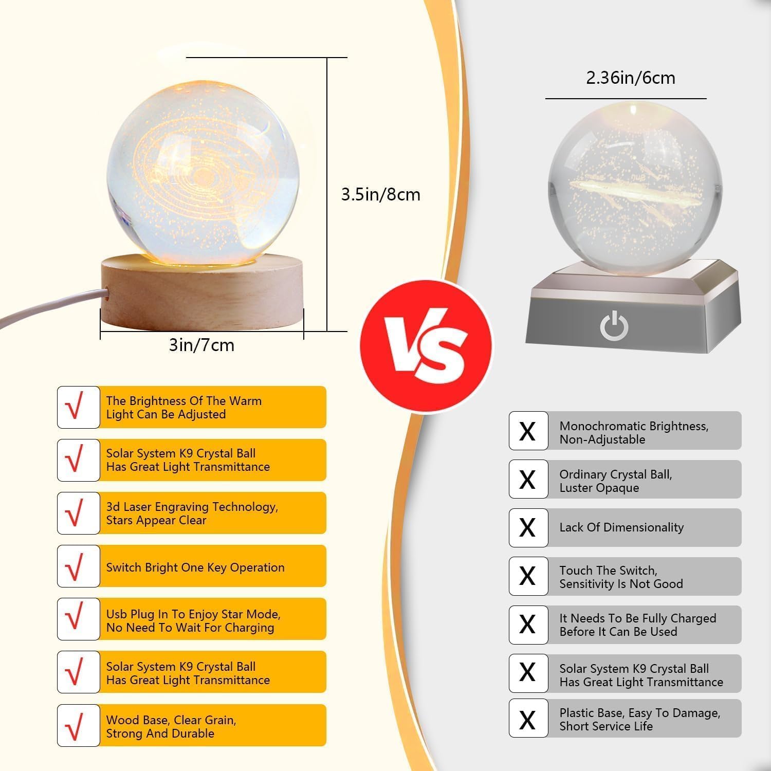 Galaxy Crystal Ball Night Lamp